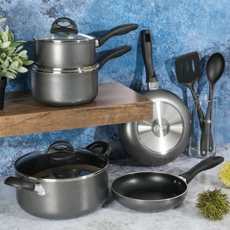 Oster Oster Clairborne 10 Piece Aluminum Cookware Set With Tools