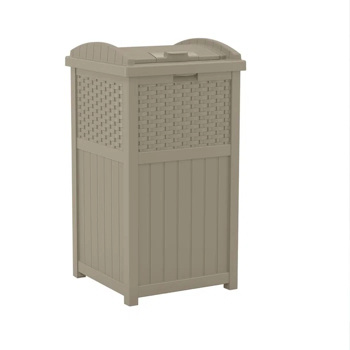 Ameriwood Resin Manual Lift Kitchen Trash Can - 33 Gallons