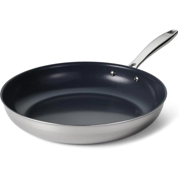 Tramontina Tramontina Signature Tri-Ply Clad Stainless Steel Frying Pan with Ceramic Non Stick Interior