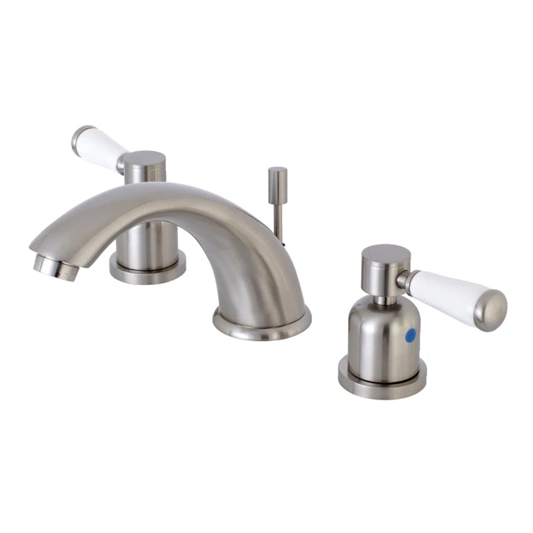 Kingston Brass Kingston Brass Paris Two-Handle 3-Hole Deck Mount Widespread Bathroom Faucet with Retail Pop-Up Drain KB8968DPL