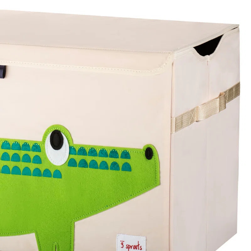 3 Sprouts 3 Sprouts  - Toy Chest Storage Box for Kids Playroom, Crocodile