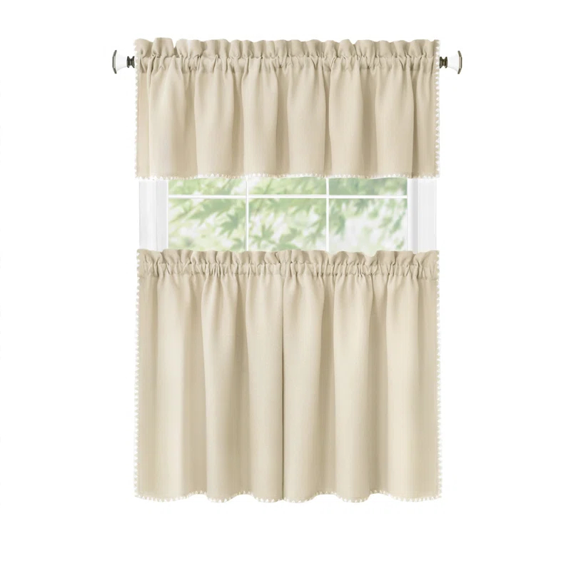 Achim Importing Co Tailored 58'' W Kitchen Curtain