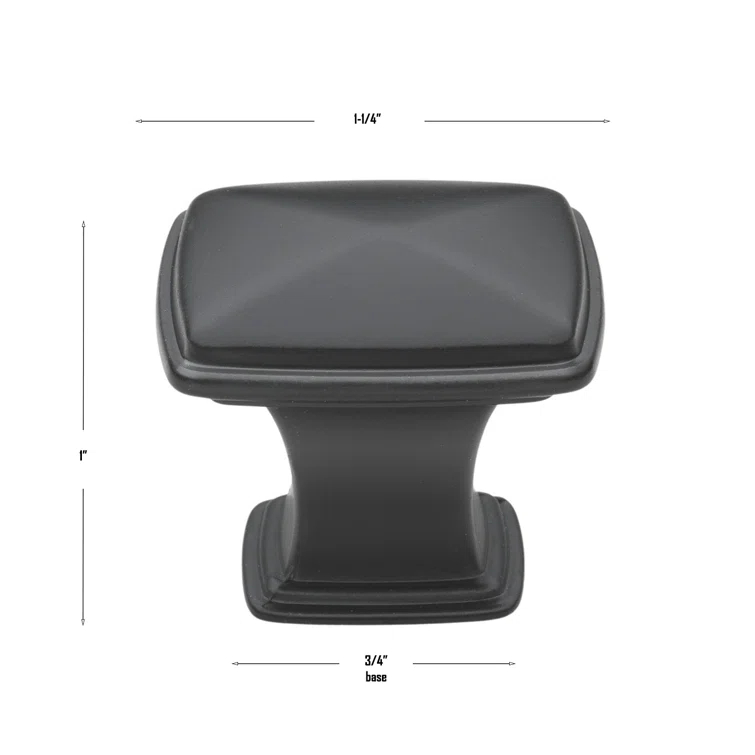GlideRite Hardware Deco 1 1/4" Length Square Knob