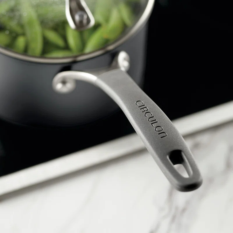 Circulon ScratchDefense with ScratchDefense Nonstick Induction Straining Sauce Pan with Lid