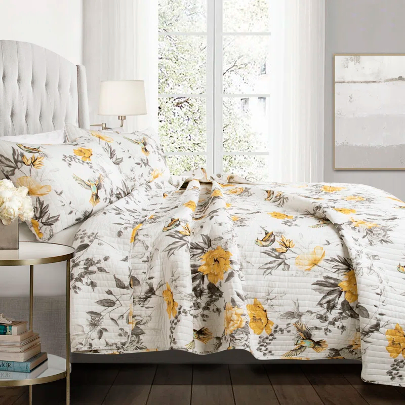 Lush Decor Floral Reversible Quilt Set