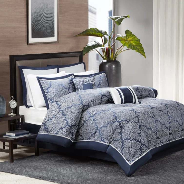Madison Park Medina 8 Piece Jacquard Comforter Set