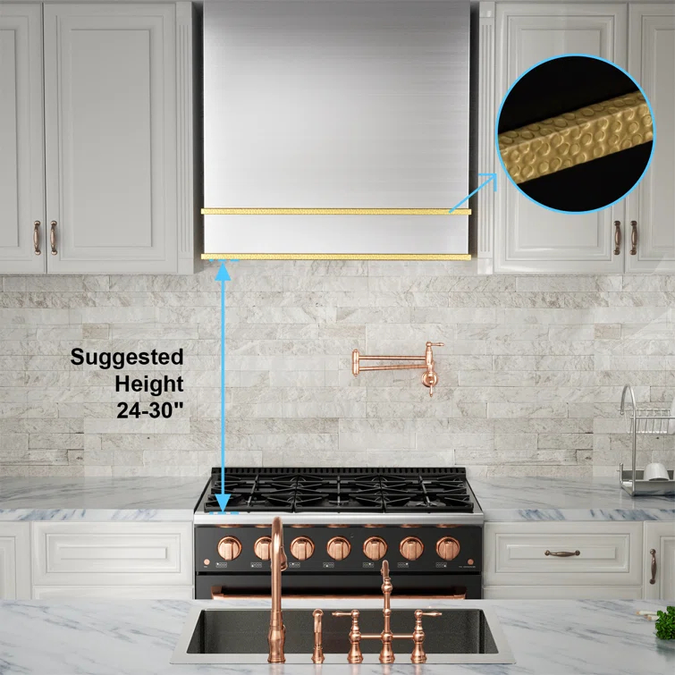 Akicon Akicon 30" Stainless Steel 600 CFM Ducted (Vented) Wall Mounted Required Range Hood AK-HS30HB-BSG