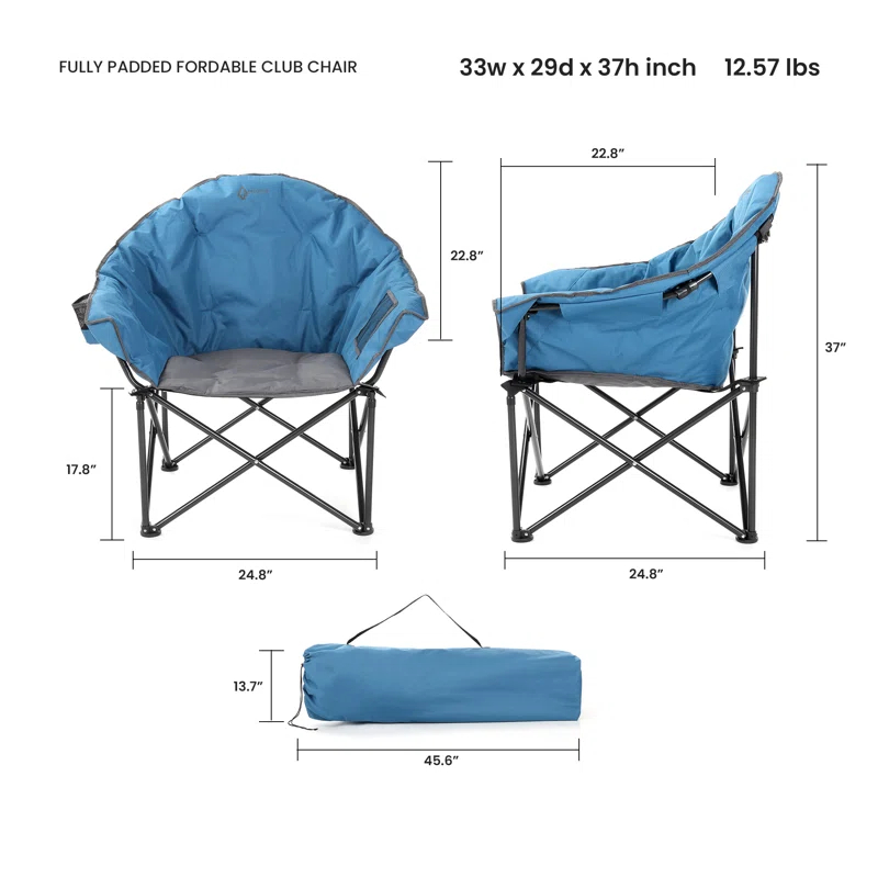ARROWHEAD Outdoor Folding Camping Chair with Cushions