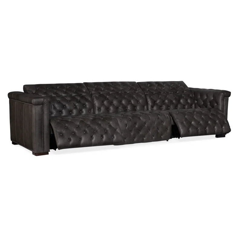 MS 124'' Leather Power Reclining Sofa
