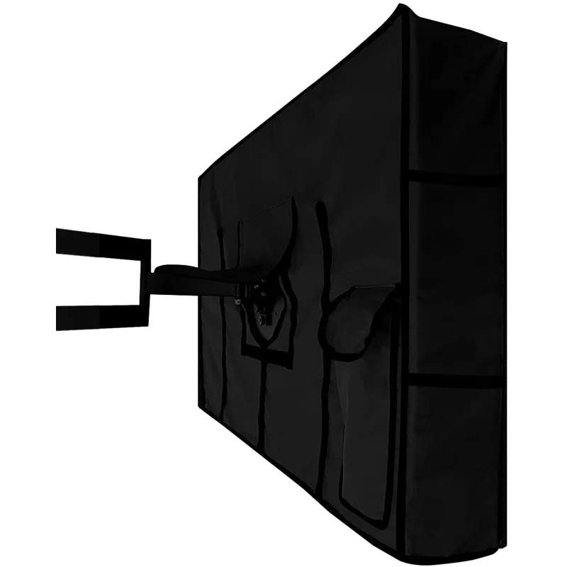 Khomo Gear Universal Weatherproof TV Cover – All-Season Protection for Flat Panel TVs, Water-Resistant, Breathable Material with Remote Pocket