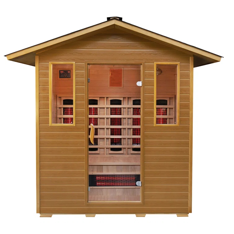 SunRay Saunas SunRay Saunas 4 - Person Bluetooth Compatible FAR Infrared Sauna in Hemlock