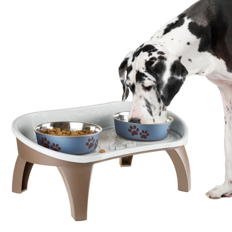 Petmaker PETMAKER 8.5-Inch-Tall Dog Bowl Stand, Brown