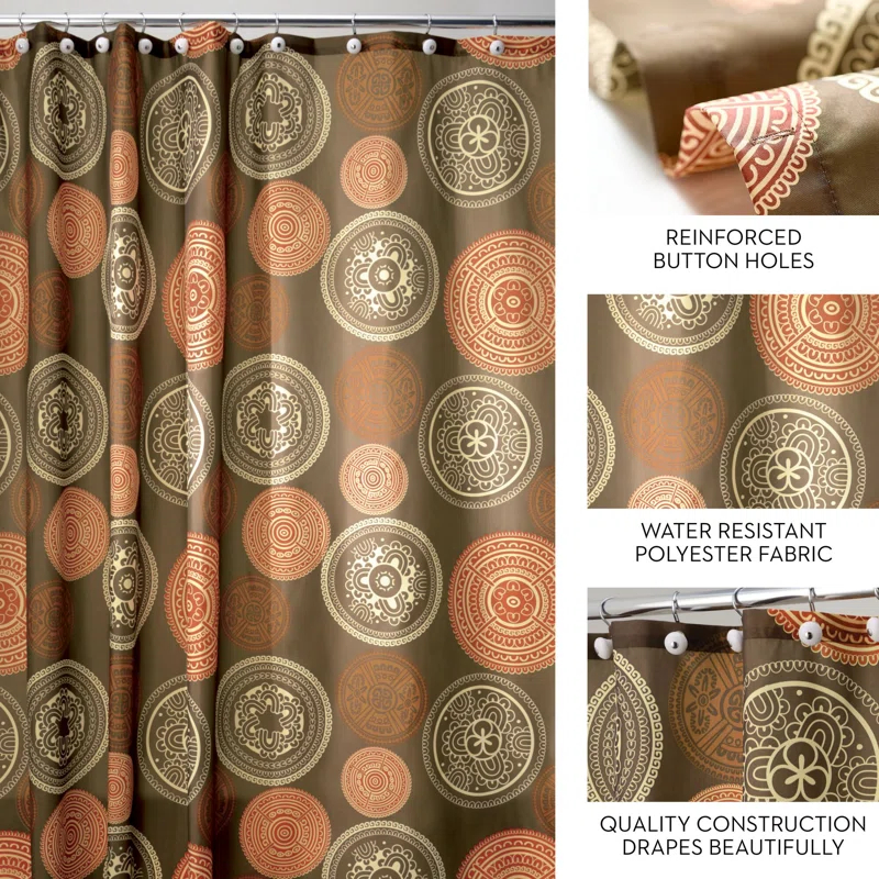 iDesign Bazaar Geometric Shower Curtain