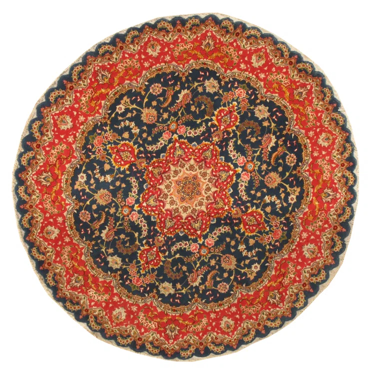 Pasargad Baku One-of-a-Kind 5' 2010s Round Wool Area Rug in