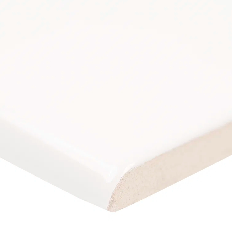 MSI 16" x 4" Glossy Ceramic Bullnose Tile Trim