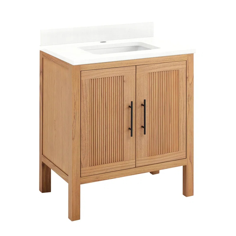Signature Hardware 30" Ayanna Single Bathroom Vanity Set with Rectangular Undermount Sink
