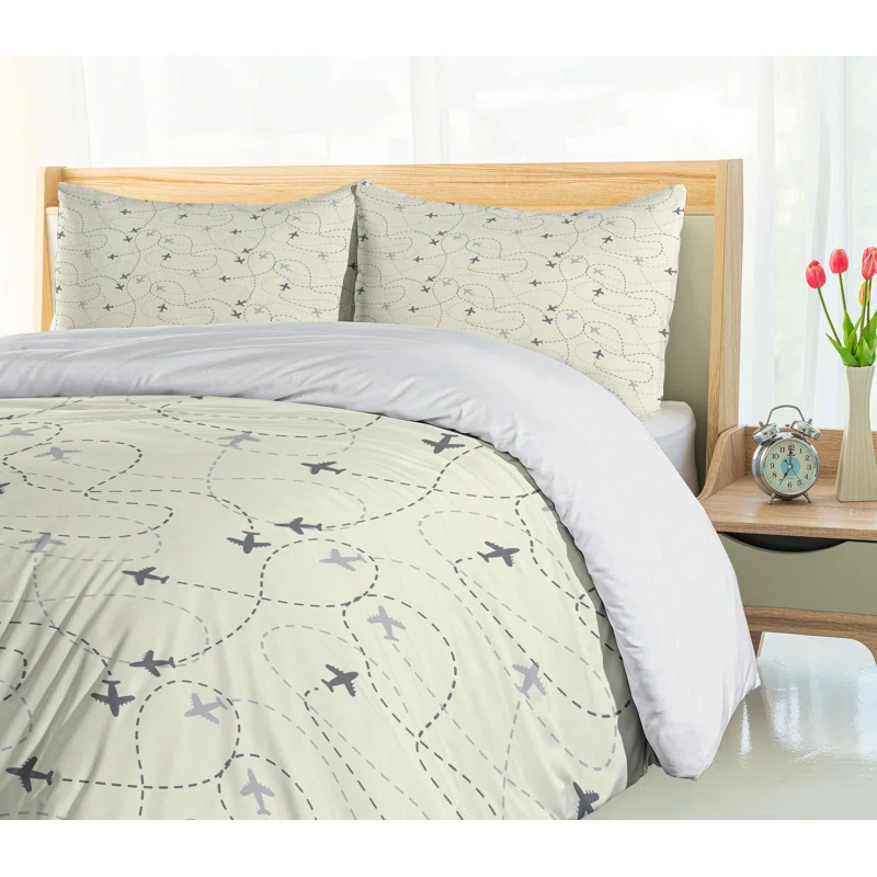 Ambesonne Airline Modern & Contemporary Duvet Cover Set