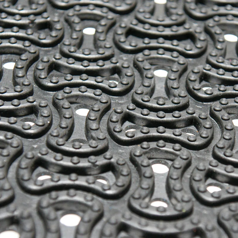 Rubber-Cal, Inc. Rubber-Cal "Dura-Scraper Drainage" Commercial Door Mat - Black