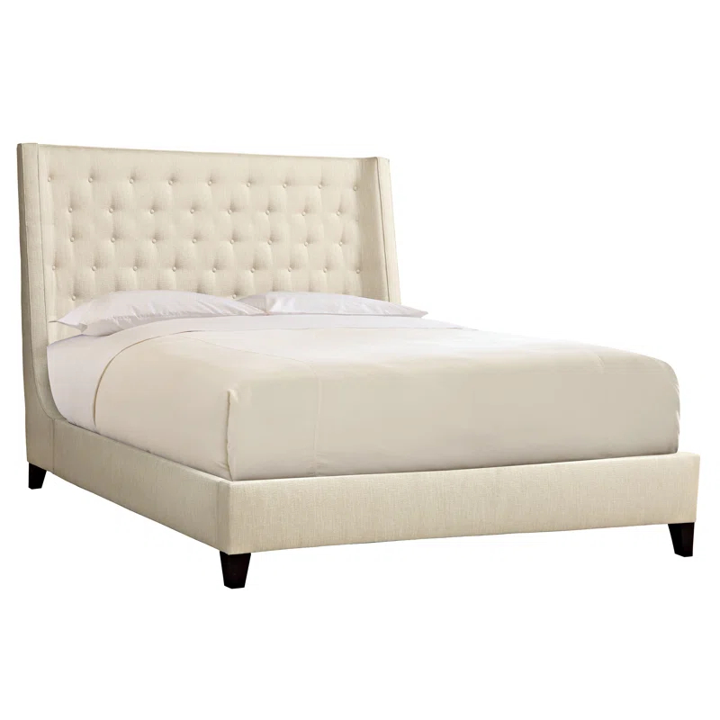 Maxime Upholstered Wingback Bed