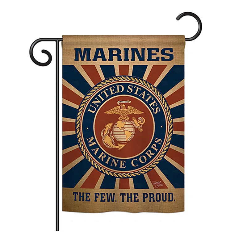Breeze Decor Double Sided 18.5'' H x 13'' W Burlap Flag Set