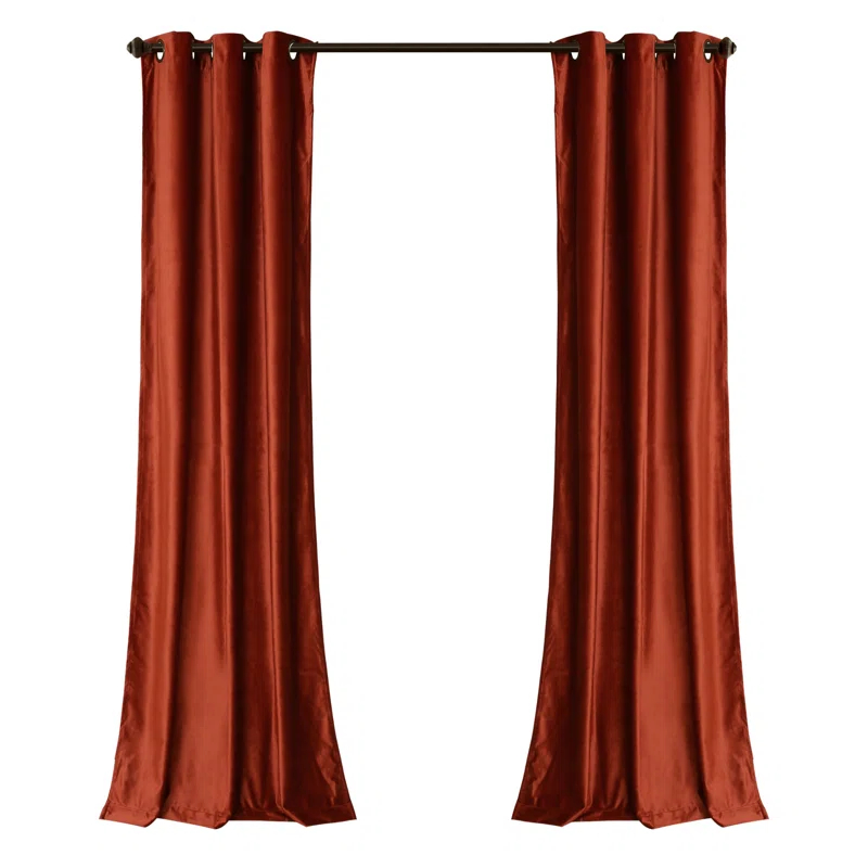 Lush Decor Prima Velvet Solid Velvet Room Darkening Curtain Pair (Set of 2)
