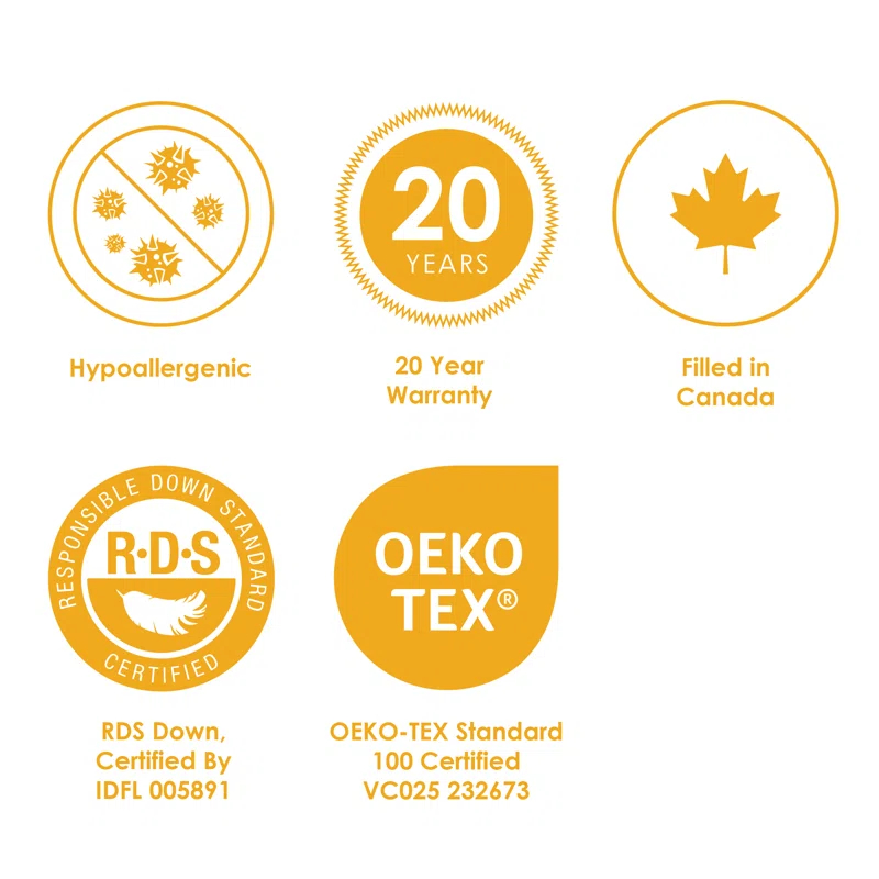 650 Fill Power White Goose Down Duvet - Summer Weight