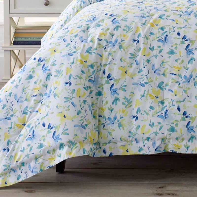 Laura Ashley Laura Ashley Nora Blue Cotton Comforter Bonus Set