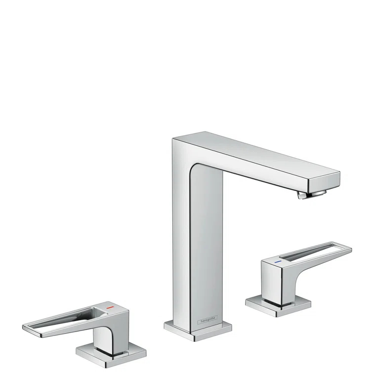 Metropol Low Flow Water Saving Widespread Bathroom Faucet with Drain Assembly