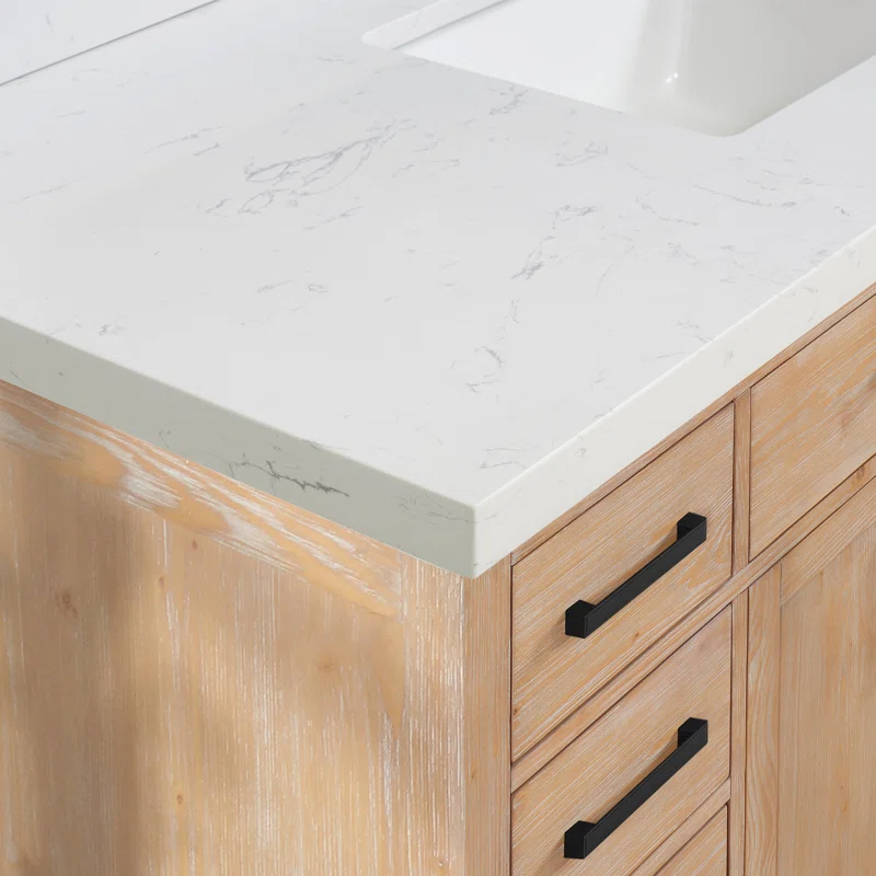 Altair Oderzo 84" Resin Double Vanity Top with Sink and 6 Faucet Holes
