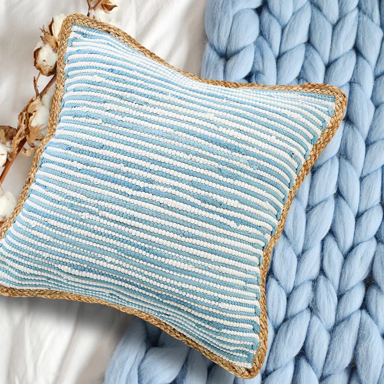 Beachcrest Home™ Chindi Handmade Striped Throw Pillow