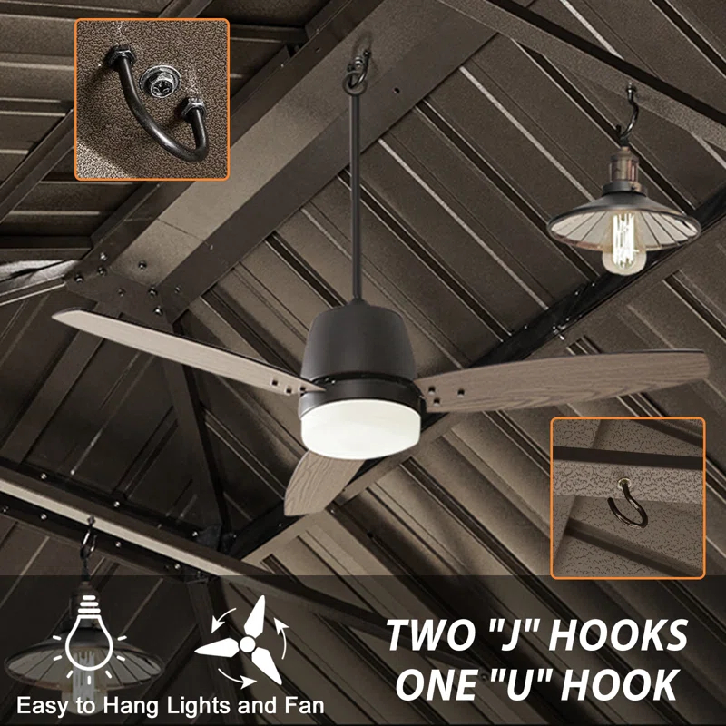 EAGLE PEAK Outdoor Aluminum Frame Hardtop Patio Gazebo