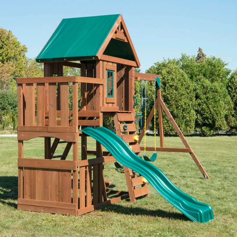 Elkhorn Wooden Play Swing Set