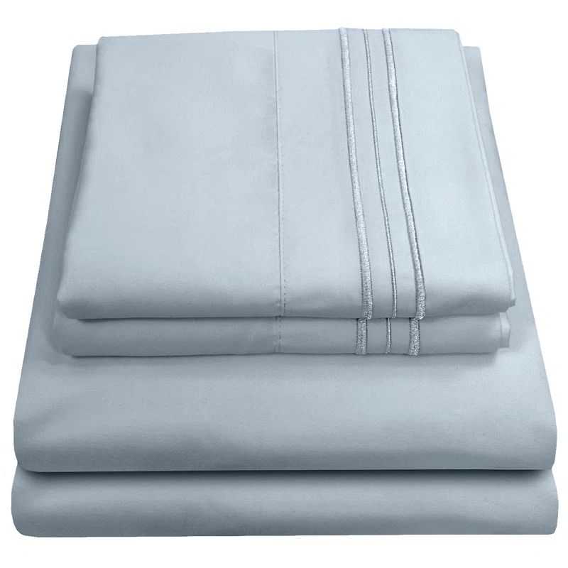 Sweet Home Collection Luxurious Classic Soft Solid 1800 Series Microfiber Sheet Set, Various Colors and Sizes