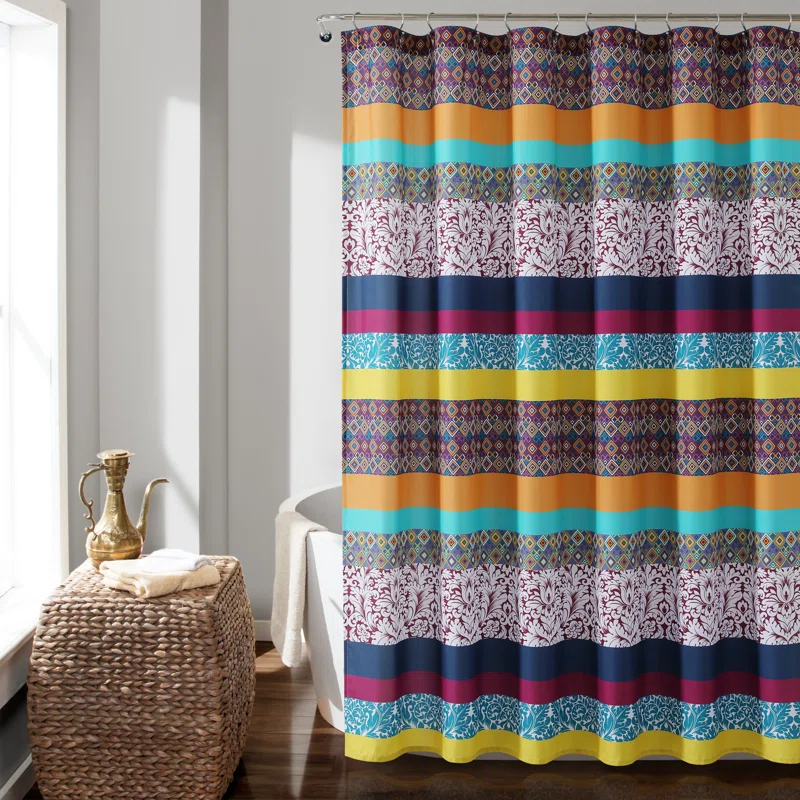 Lush Decor Boho Stripe Striped Shower Curtain