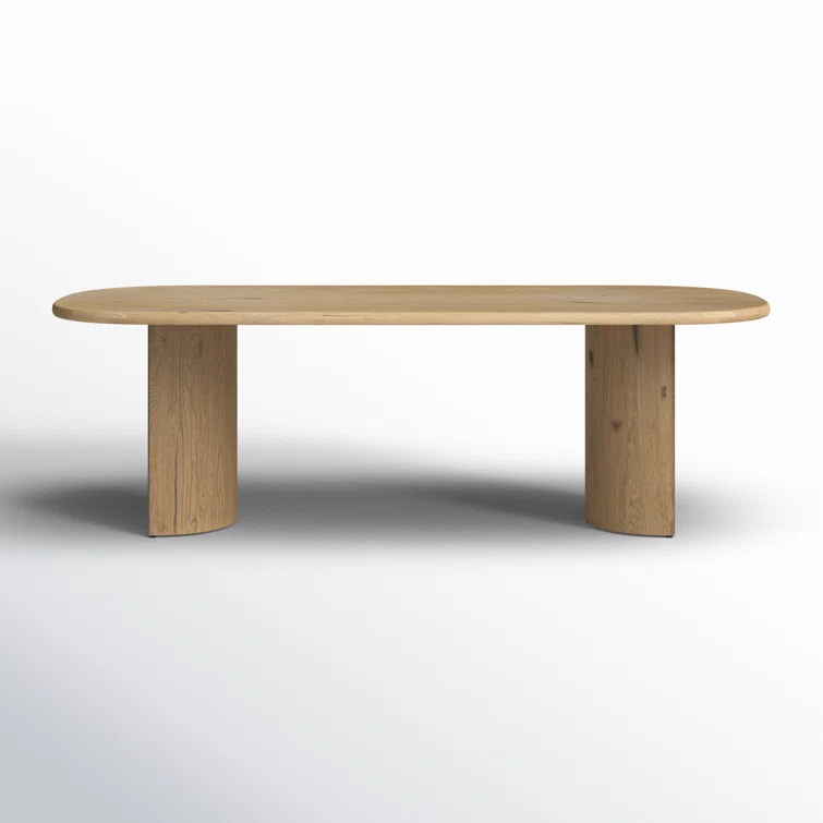Worn Oak Veneer Oval Extendable Dining Table