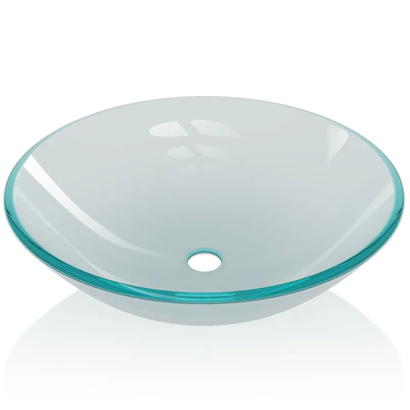 VidaXL 142230 VidaXL Basin Round Wash Vanity Sink Small Countertop Basin Tempered Glass