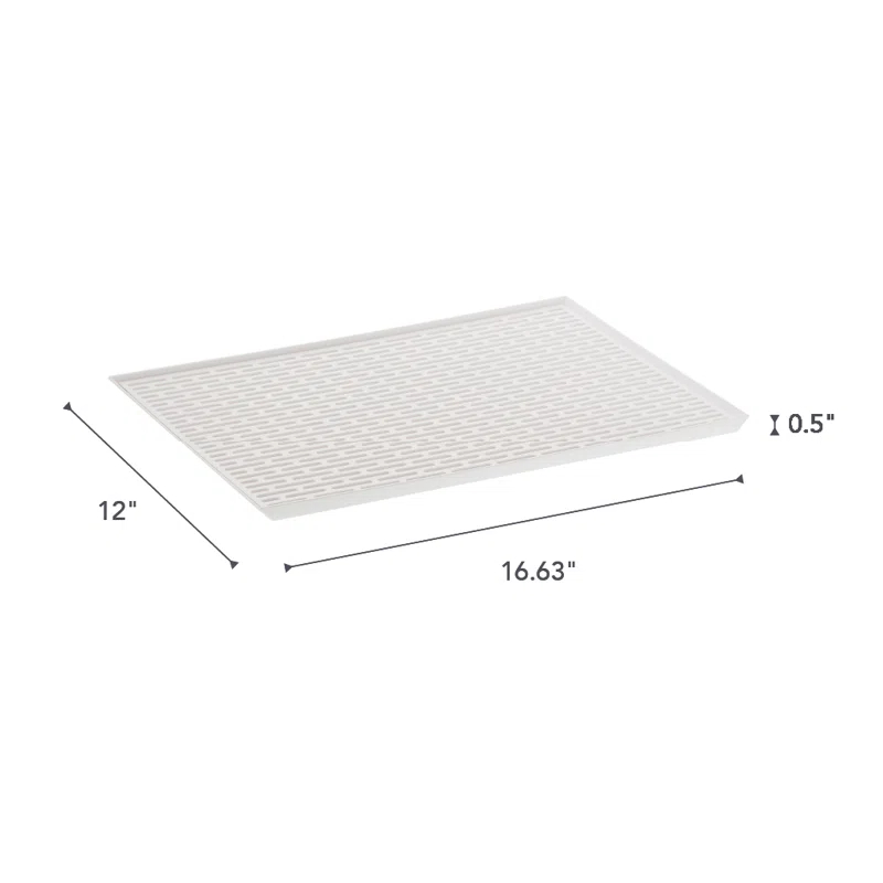 Yamazaki Home Yamazaki Home Sink-Side Draining Mat - Kitchen Dish Rack Tray Drainer, Plastic