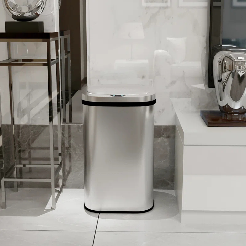 Innovaze Innovaze Stainless Steel 15.85 Gallon Oval Motion Sensor Trash Can