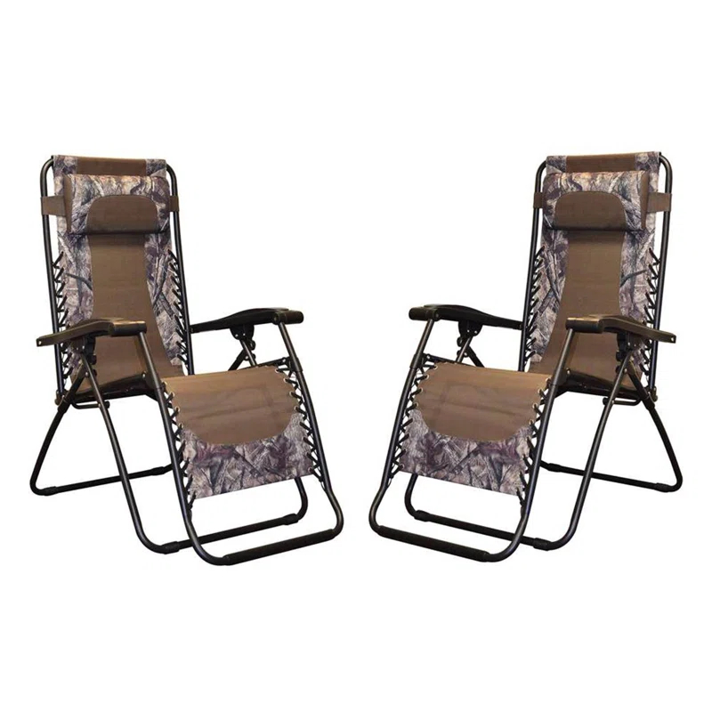 Caravan Canopy Fabric Patio Folding Chair Folding Chair Set (Set of 2)