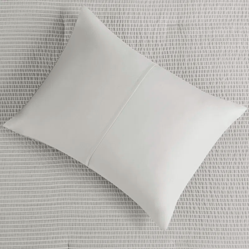 Beautyrest Apollo 3 Piece Striped Seersucker Oversized Comforter Set