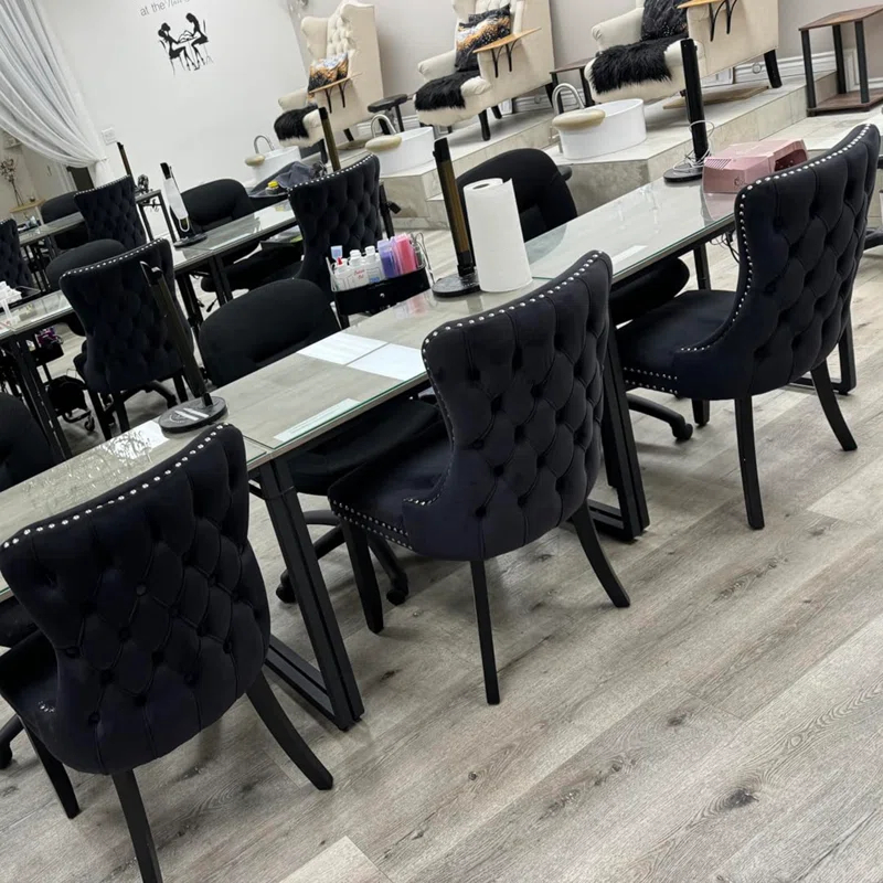 Rosdorf Park Velvet Kitchen Upholstered Dining Chair (Set of 6)
