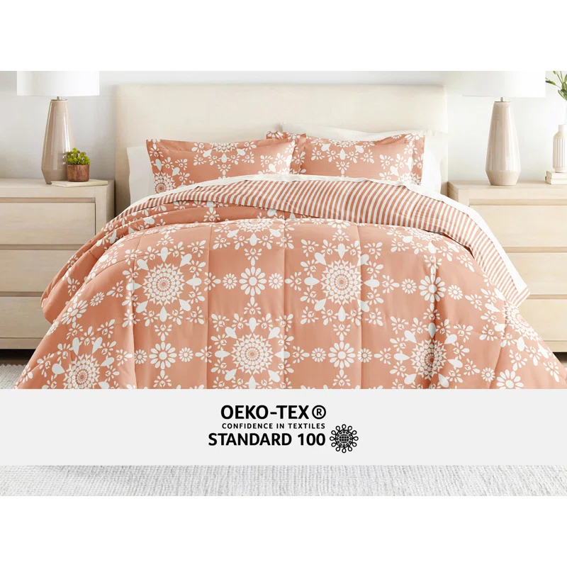 7-Piece Bedding Bundle - Pattern Comforter and Sheet Set