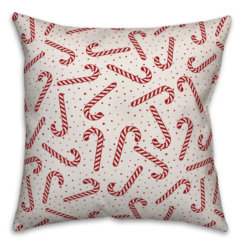 Designs Direct Creative Group  Candy Cane Throw Pillow | Wayfair