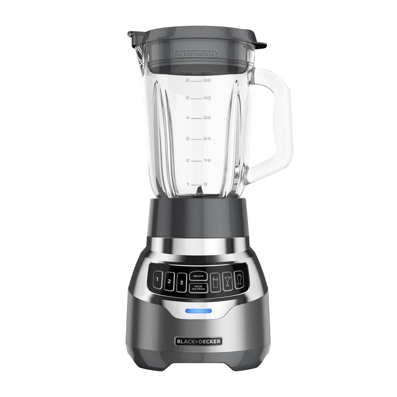 BLACK+DECKER BLACK+DECKER PowerCrush Digital Blender with Quiet Technology, Stainless Steel, BL1300DG-T