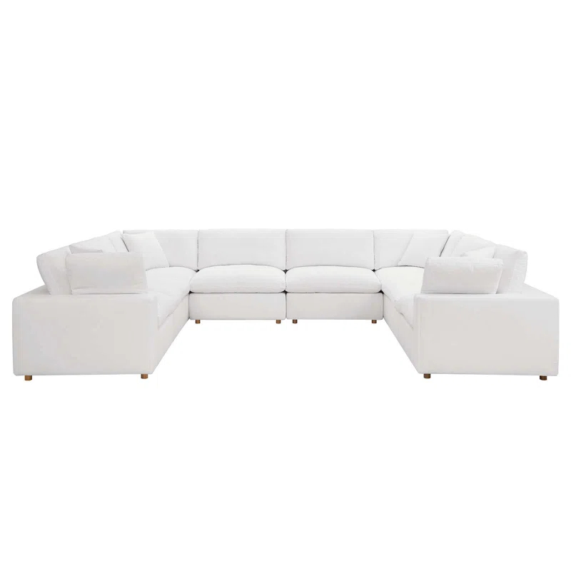 Modway Modway Commix Down-Filled Overstuffed Upholstered Sectional Sofa Set, 8 Piece U Shape