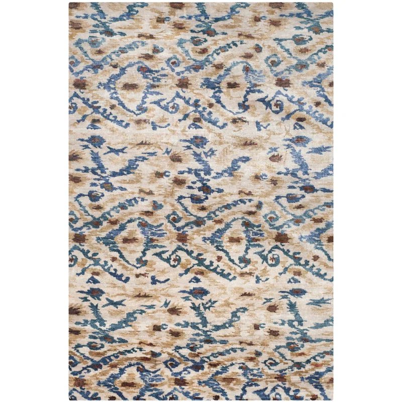 Safavieh Luxor Hand Knotted Banana Silk Abstract Rug