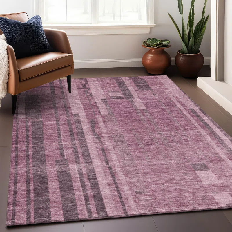 Machine Washable Indoor/Outdoor Chayden ACN1063 Blush Rug