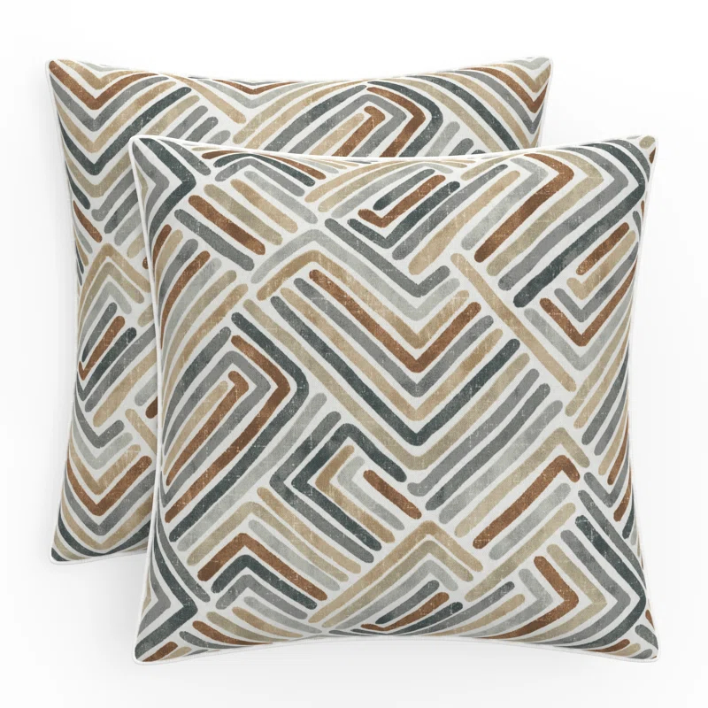 Pillow Perfect Geometric Indoor/Outdoor Accent Throw Pillow | Wayfair