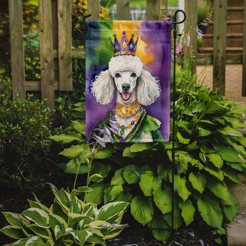 Caroline's Treasures Double Sided 15.5'' H x 11.25'' W Polyester Mardi Gras Garden Flag