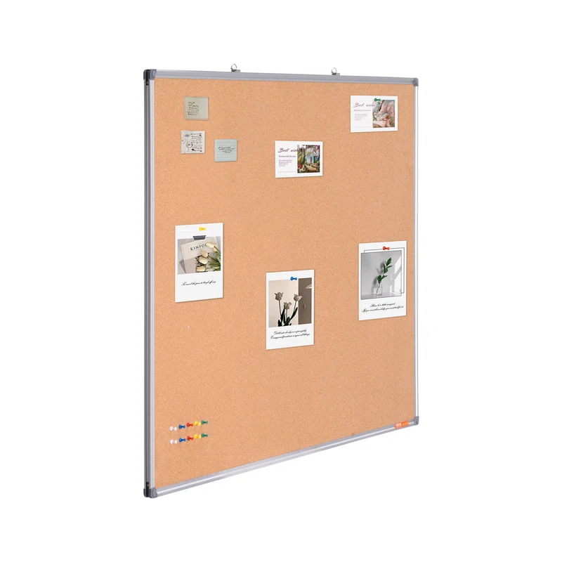 Stellweilan Tessberg 48"x36" Large Cork Board – Wall-Mounted Bulletin Board with Pin Board – Perfect for School, Home, Office